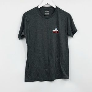 Vans Gray Holiday Snowman Short Sleeve Shirt Size Small
